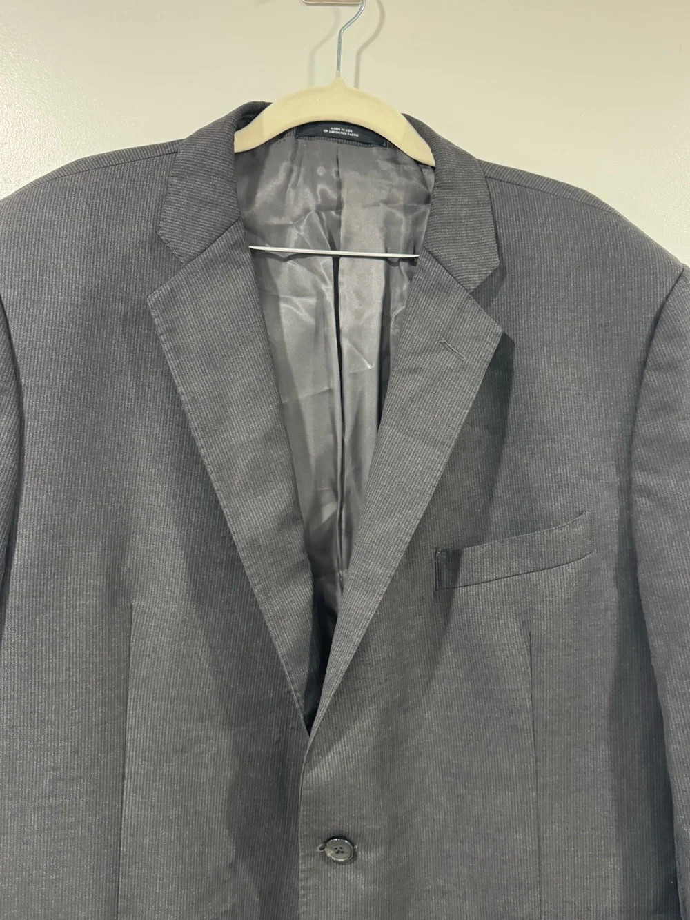 Ermenegildo Zegna Men Wool Dark Gray Blazer Size 44R